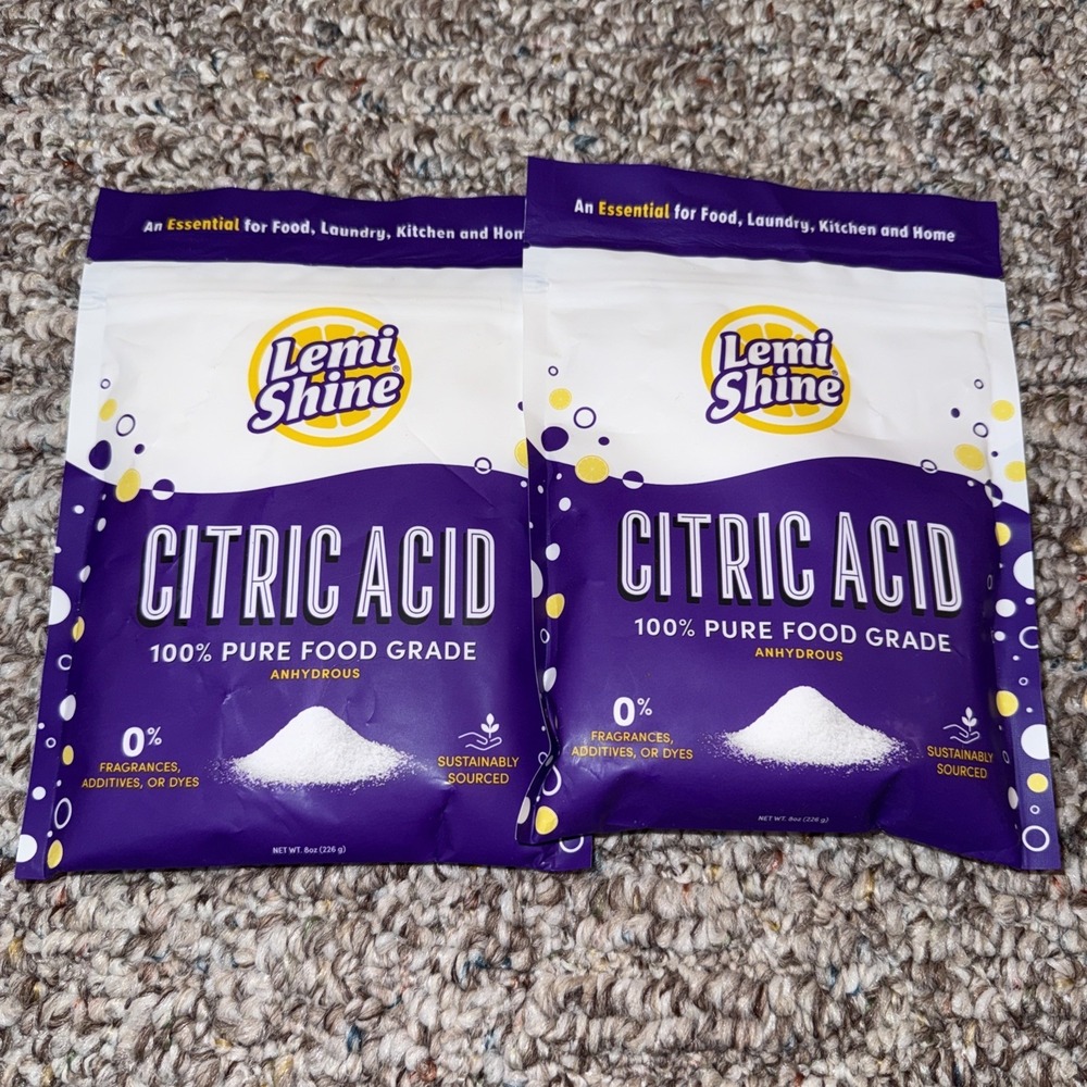 Lemi Shine 100% Citric Acid Pure Food-Grade Flavor Enhancer Preservative 8 oz 2